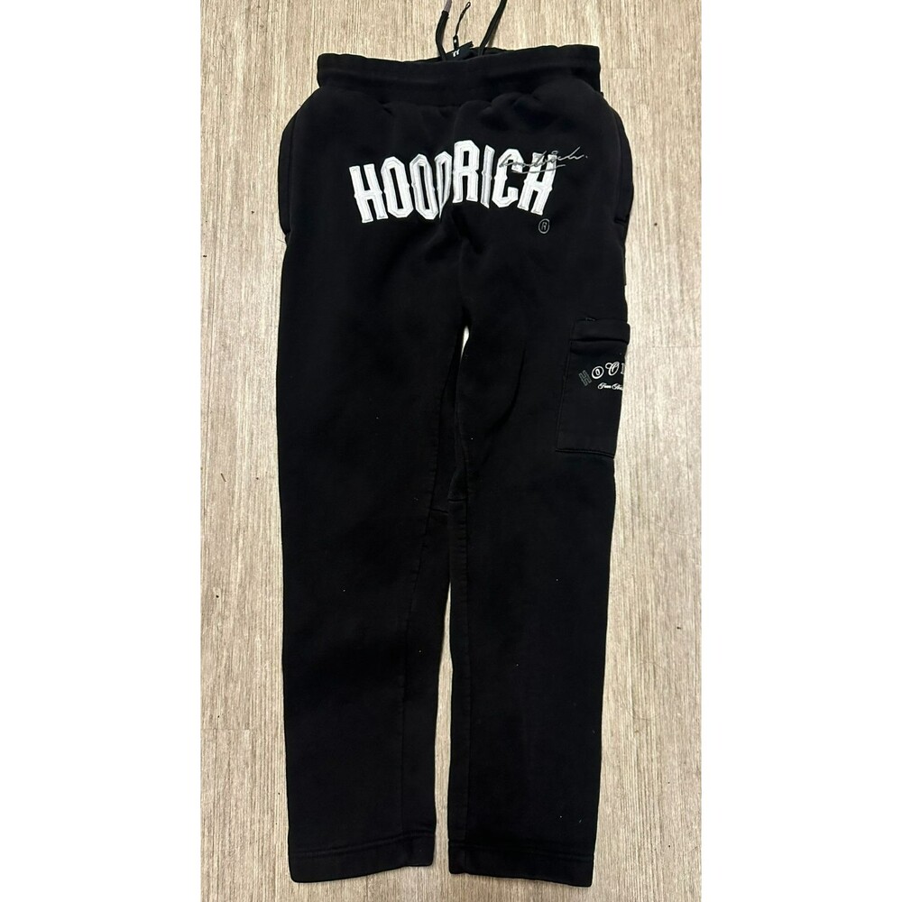 Hoodrich Stature Joggers Sweatpants Mens Sz M Black Cargo Pocket